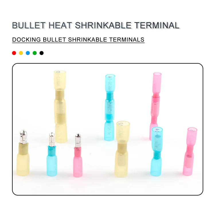 Description Picture 5 of item220PCS Waterproof Insulated Butt Wire Connector Heat Shrink Crimp Terminals Kit Male Female Electrical Cable Spade Terminal