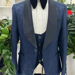 Fashion Man Suit Sets Wedding Party Groomsman Slim Fit Blazer Vest Pants Three Pieces Formal Prom Male Luxury Elegant Outfits