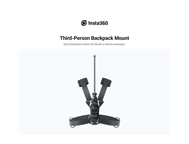 Description Picture 2 of itemInsta360 X4 Third-Person Backpack Mount Strap Holder Clip Clamp For Insta 360 X3 ONE X2 Ace Action Camera Original Accessories