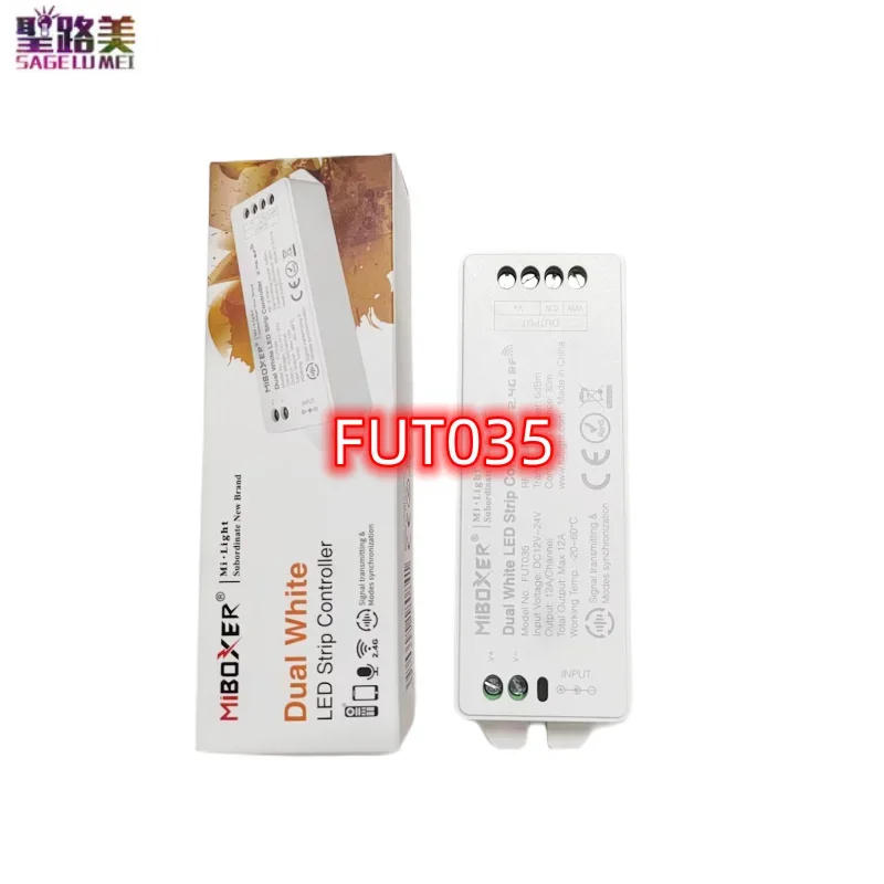 Description Picture 6 of itemMiBoxer FUT035M(Upgraded) Color Temperature Dual White Led Controller MAX12A 2.4GHz 4-Zone RF DC12V-24V For CCT Led Strip Lights