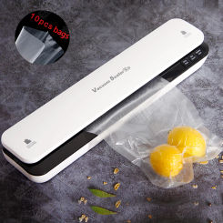 Newest Powerful Food Saver Vacuum Sealer Machine Automatic Sealing Dry / Moist Modes 220V Home Kitchen Vacuum With 10pcs Bags