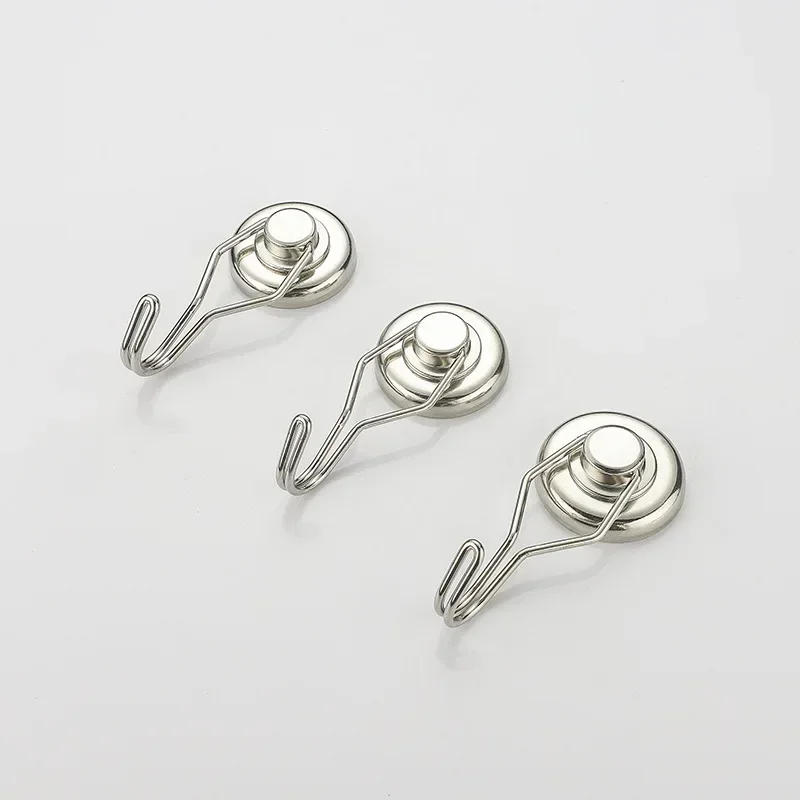 Description Picture 2 of item360 Degrees Rotating Magnetic Hook Strong Power Hooks Magnet Super Punch-free Self-adhesive Key Hanger Wall Magnetic Key Holder