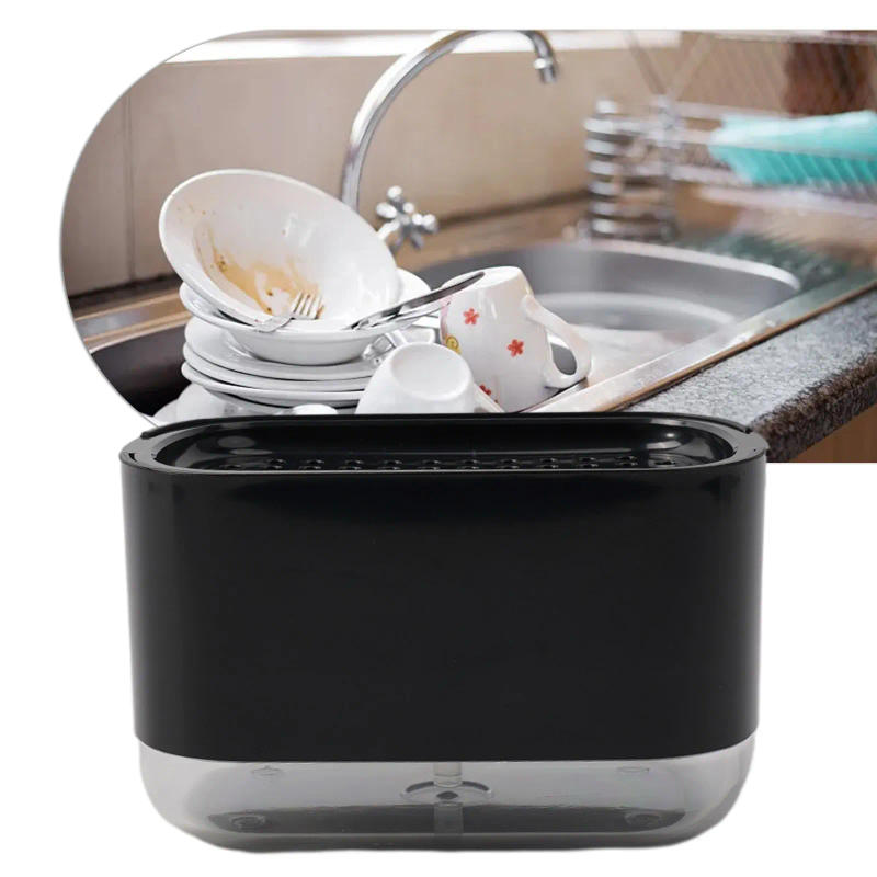 Description Picture 3 of item2In1 Dish Soap Dispenser Liquid Soap Pump Dispenser Soap Container With-Sponge Holder For Kitchen Bathroom Washing Accessories