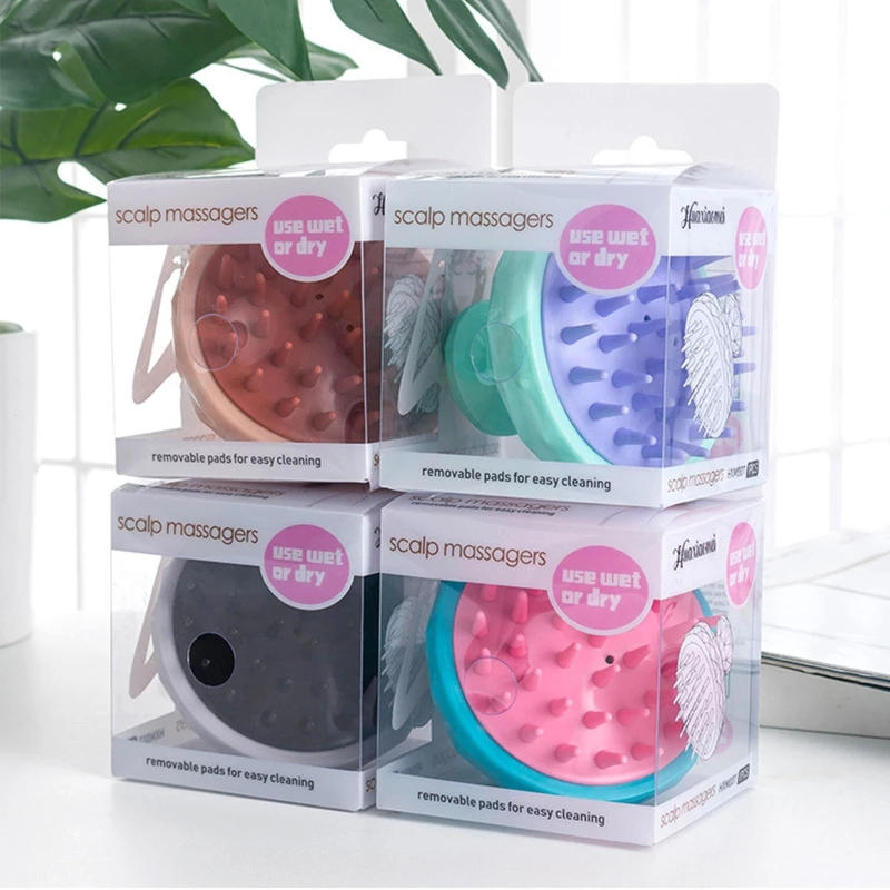 Description Picture 4 of item652F Hair Shampoo Brush Soft Silicone Scalp Massager Scrubber for Head Relaxation