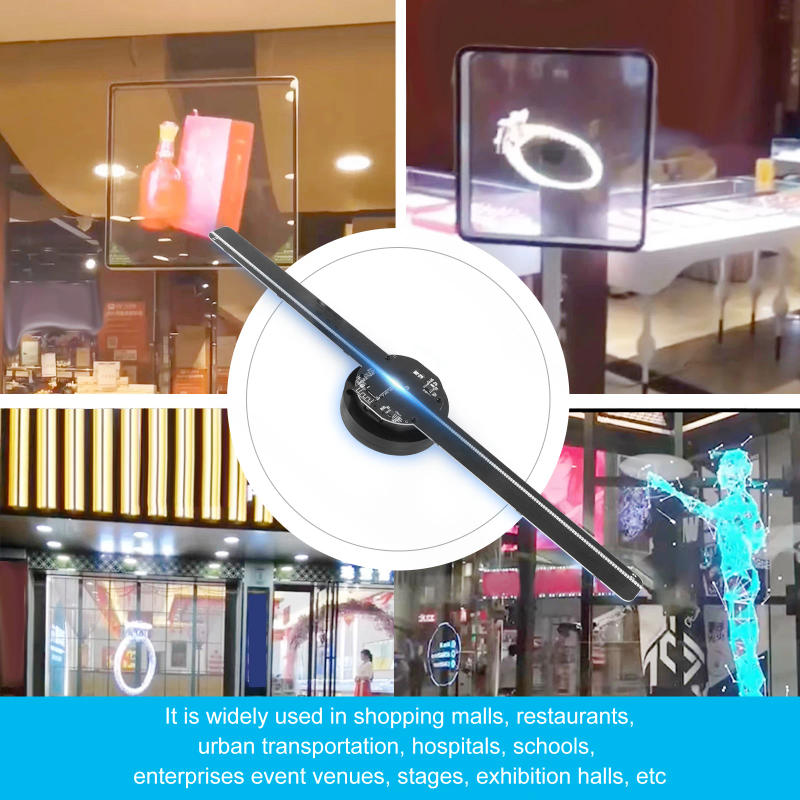 Description Picture 5 of item224LED Holographic Projectors 3D Fan Holographic Suport APP IOS/Android Advertising Machine Imaging Hologram Player Logo Display