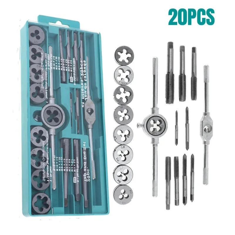 Description Picture 4 of item12/20 In 1 Tap And Die Set M3-M12 Male Thread Screw Threading Tool Kit Alloy Steel Female Mechanical Professional Tools Machine