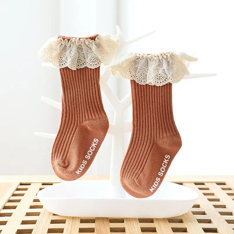 Description Picture 6 of itemSpring Autumn Children Baby Girls Boys Cotton Knee High Socks Princess Home Mid Calf Socks Kids Toddler Floor Non-slip Stockings