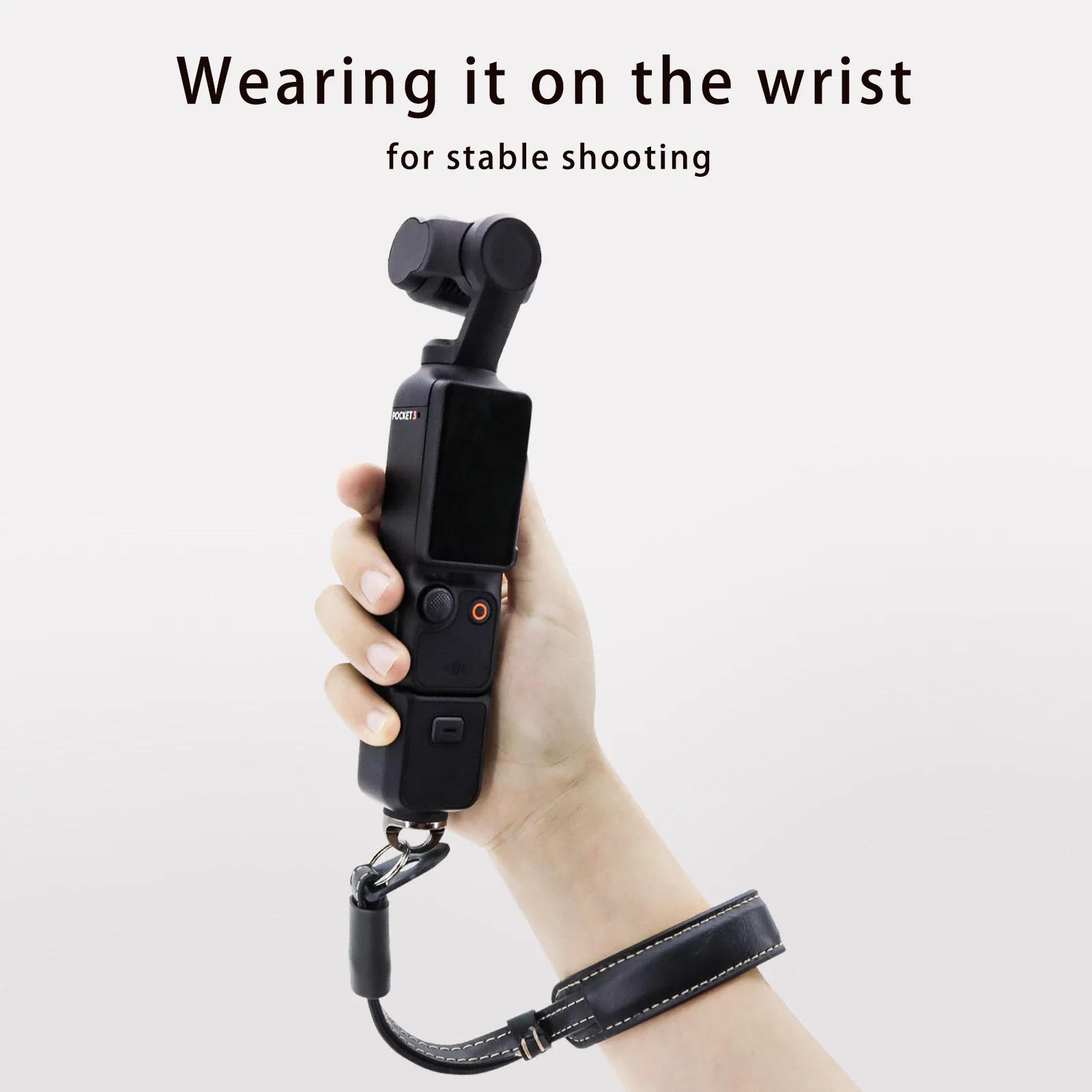 Description Picture 4 of itemHand Wrist Strap for DJI OSMO Pocket 3 Insta360 X4 Camera PU Lanyard for Osmo Mobile 6 5 4 SE Handheld Gimbal Rope Accessories