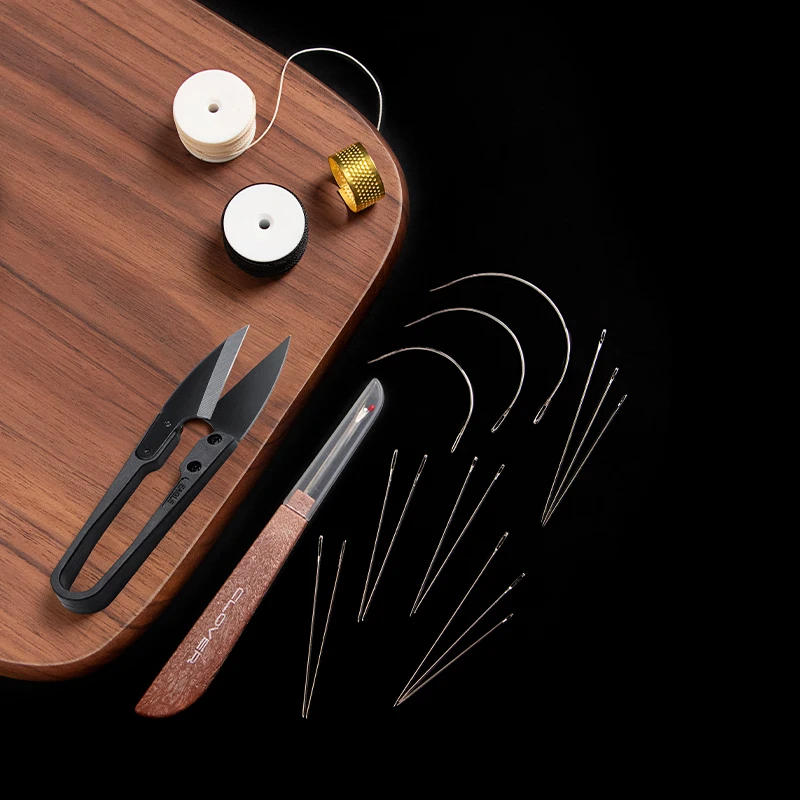 Description Picture 3 of itemWUTA Leather Hand Sewing Repair Kit Easy Side Threading Needle Curved Sewing Needles Furniture Sofa Repair Tools Waxed Thread