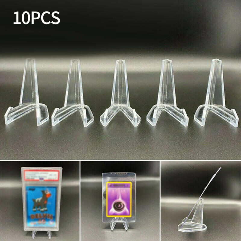 Description Picture 4 of item10Pcs Acrylic Display Stands Transparent Triangle Commemorative Coin Watch Card Holders Display Rack For Exhibitions Home Decor