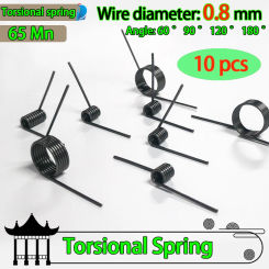 Wire Diameter 0.8mm 3/6/9Coils Spring Steel V-spring Torsion Tiny Torsion Springs Hairpin Spring 180/120/90/60 Degree 10 Pcs