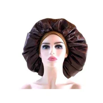 Big Size Silk Sleeping Cap Night Hat Head Cover Bonnet Satin Cheveux Nuit For Curly Hair Care Women Beauty Maintenance Designer