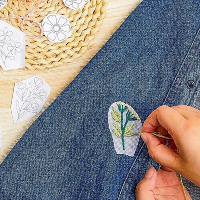 Description Picture 5 of itemWater Soluble Stabilizer Embroidery Stick And Stitch Embroidery Paper Tear Away Embroidery Stabilizers With Flower Patterns