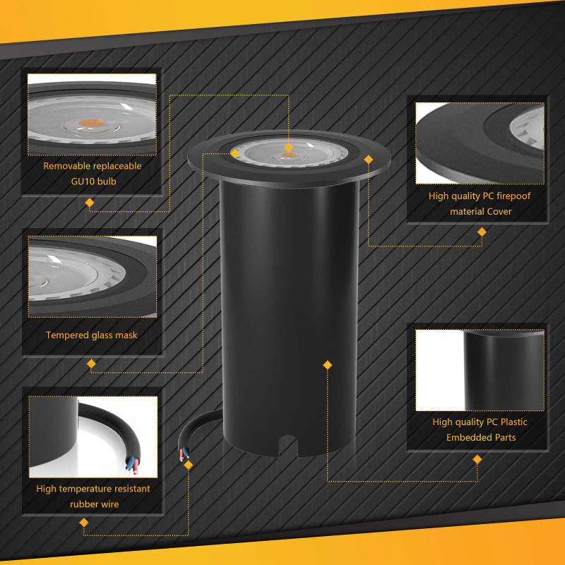 Description Picture 6 of itemQACA IP67 Waterproof LED Inground Light Garden Decor Lamp Tree Wall Wash Spotlight Low Voltage 5W Outdoor Landscape Lighting