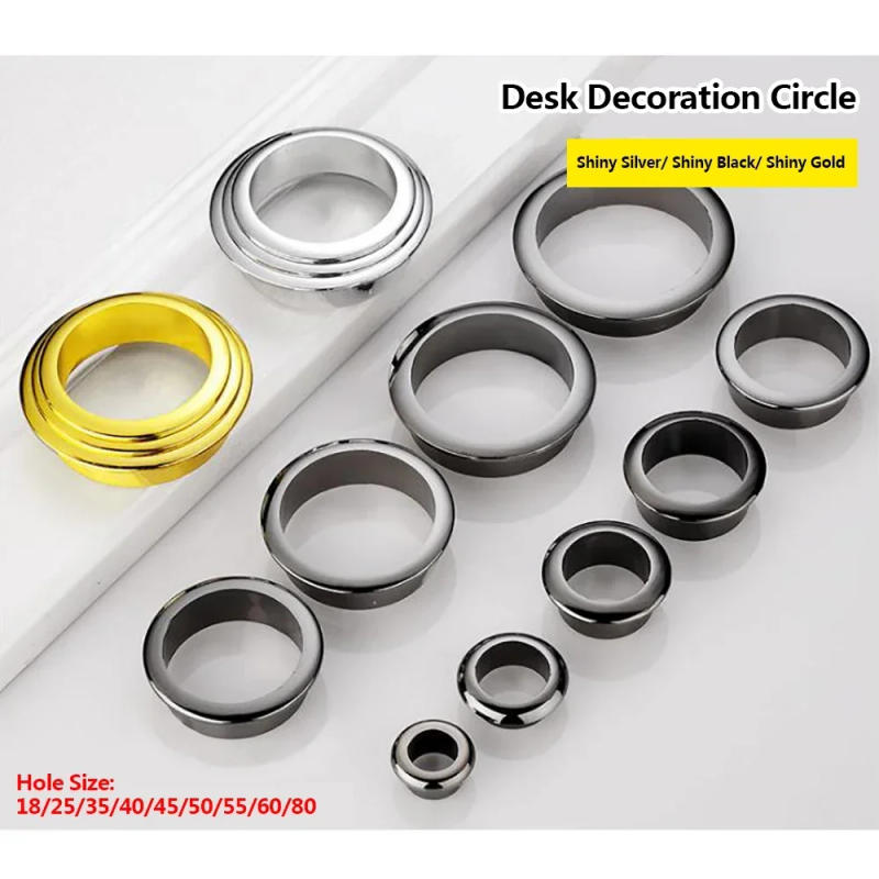 Description Picture 2 of item1Pc Computer Table Cable Outlet Gromet Round Plug Cover for PC Desk Wire Holder Cabinet Vent Hole Decorative Furniture Hardware