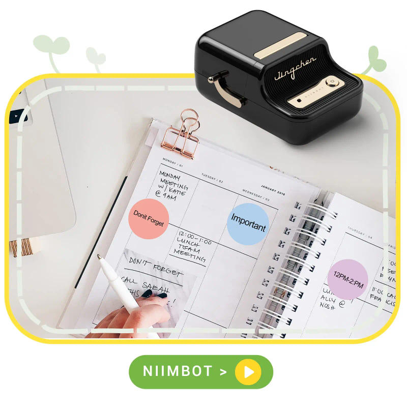 Description Picture 3 of itemNiimbot Round Mini Printer Portable Thermal Label Stickers Self-Adhesive Waterproof for B1/B21/B3S Label Maker Sticker New