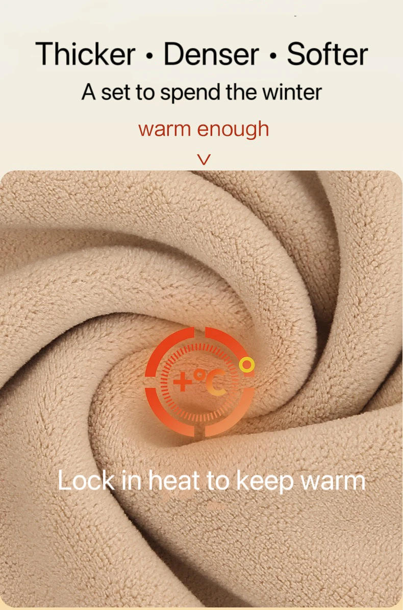 Description Picture 5 of item1Set Ultra Thick Thermal Underwear Set Women's Seamless Layer Warm Lingerie Winter Long Sleeve Bottoming Thermal Clothing Sets