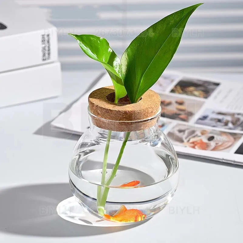 Description Picture 5 of itemTransparent Hydroponic Plants Glass Vase Propagation Station Vase Rack Office Home Decoration Micro-landscape Ecological Bottle