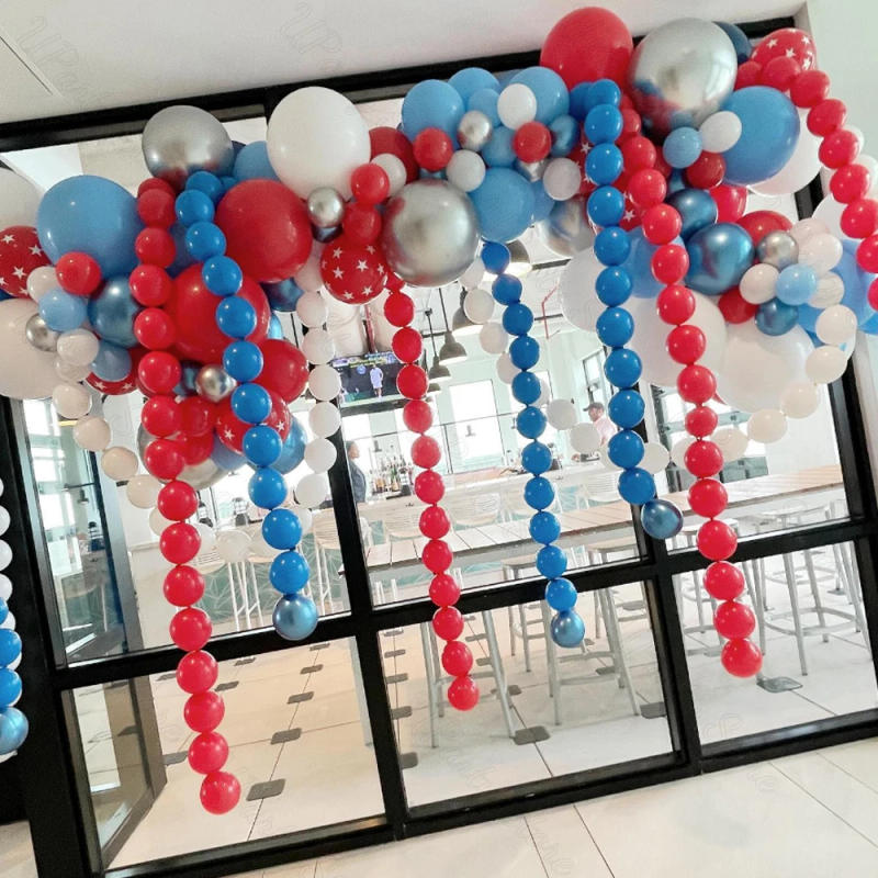 Description Picture 5 of item10/50Pcs Link Balloons Macaron Colorful Latex Air 6/12inch Tail Linking Balloons for Christmas Wedding Birthday Party Decoration