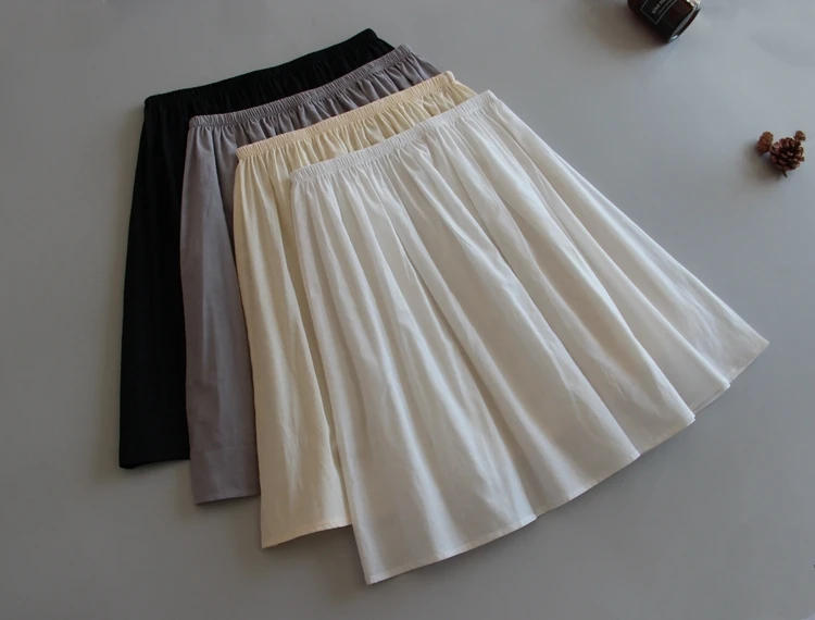 Description Picture 5 of itemCotton lining skirt anti stati transparent half length underskirt for dress bottom safety skirt Hanfu petticoat thin half slip