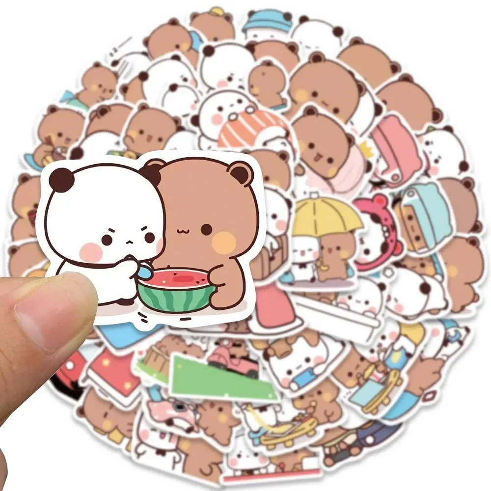 Description Picture 5 of item50pcs Bubu and Dudu Stickers Cute Bear Couple DIY Toy Doodles Decorative Graffiti Decal Phone Bottles Scrapbook Waterproof