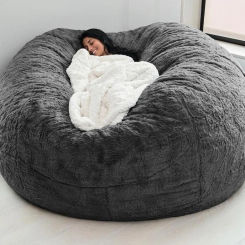 1PC Lazy Sofa Bean Bag Faux Fur Bean Bag Bean Couch Bean Bag Chair Bean Bag Chair with Filling Giant Bean Bag Bean Bag Bean Bag