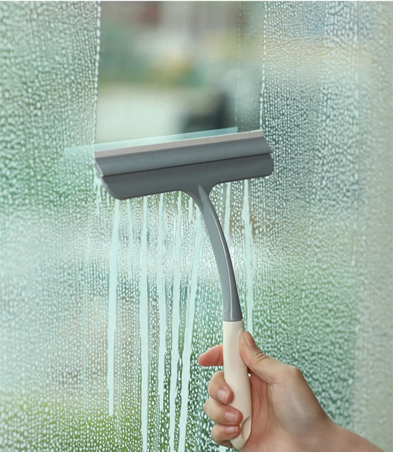 Description Picture 6 of itemWindow Glass Wiper with Silicone Blade Mirror Cleaner Holder Hook Car Glass Shower Squeegee Household Cleaning Bathroom Scraper