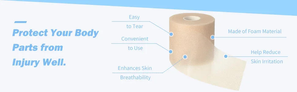 Description Picture 4 of item1 Roll White Self-Adhesive kinesiology Tape Skin Friendly Elastic Sports Bandages for Boxing,Football,Basketball Accessories