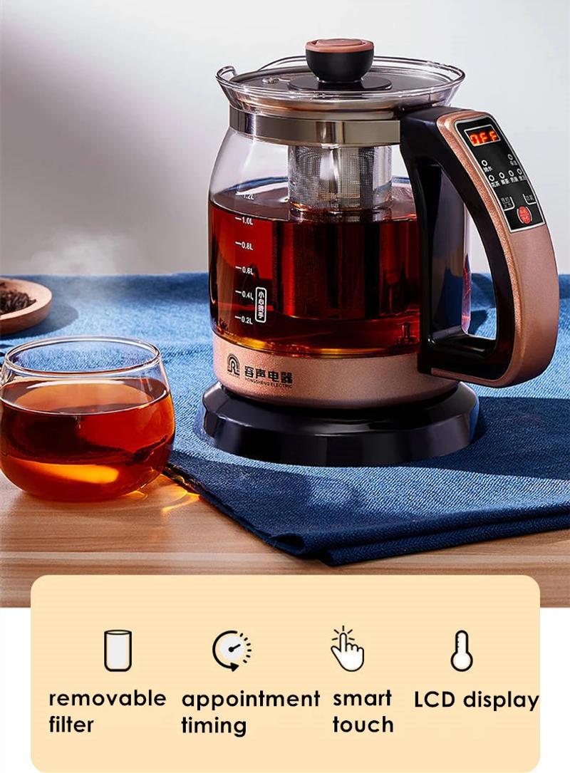Description Picture 2 of item1.2L Smart Electric Kettle Glass Teapot Multifunctional Health Preserving Pot Tea Maker Decoction Pot Boiled Water Kettles 220V