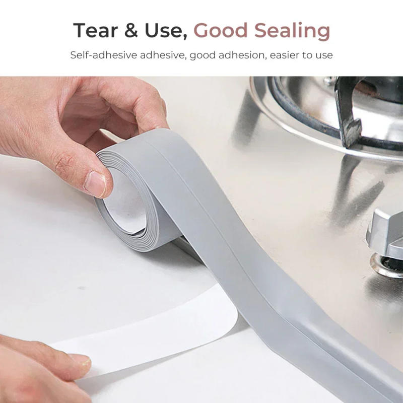 Description Picture 4 of itemPVC Sealing Strip Tape Bathroom Bath Toilet Caulk Tape Self Adhesive Waterproof Mildew Proof Tapes For Kitchen Sink Wall Corner