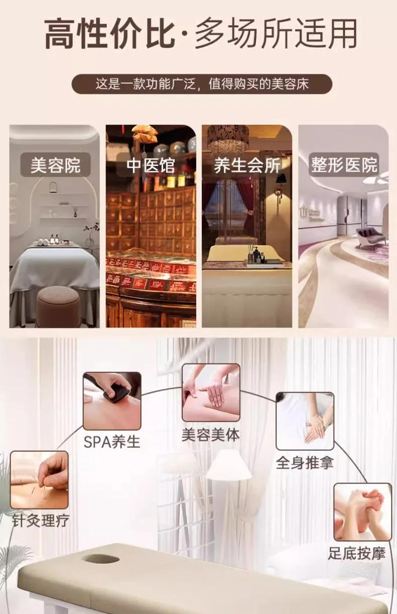 Description Picture 4 of itemMassage Bed Folding Table Aesthetic Stretcher Bag Tables Chiropractic Professional Eyelash Rotating Mueble Pedicure Medical