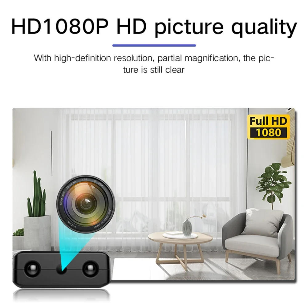 Description Picture 2 of item1080P HD WiFi Camera Mini Cam Built in Battery Home Security Mini Camcorder Video Recorder Max Support 32G SD Card