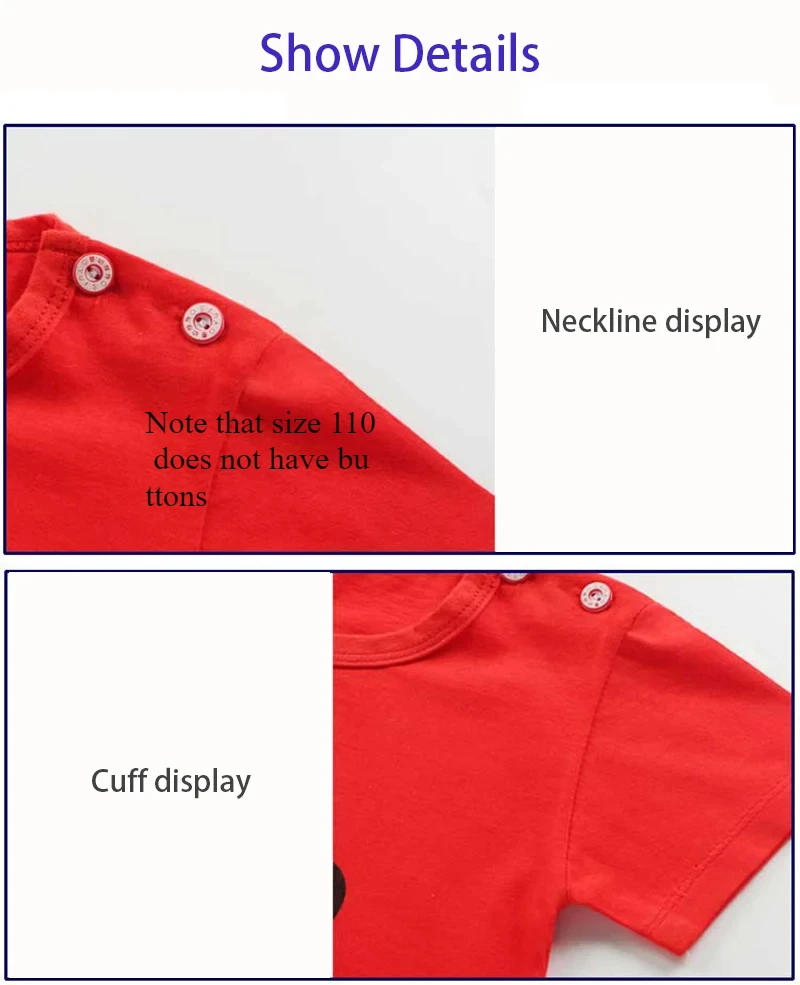 Description Picture 3 of item2025 New Korean Style Kids Cotton Short Sleeve Outfits Summer Girls Boys T-shirts Two-Piece Set Baby Infant Clothes