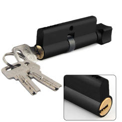 Door Lock Cylinder Zinc Alloy Thumb Turn Cylinder Locks Indoor Wooden Door Lock 70mm Both Side Key Operated Hardware