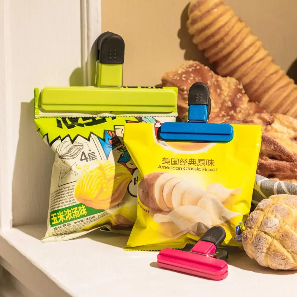Description Picture 3 of itemPortable Bag Clips Kitchen Storage Food Snack Seal Sealing Bag Clips Sealer Clamp Plastic Tool Kitchen Organization Accessories