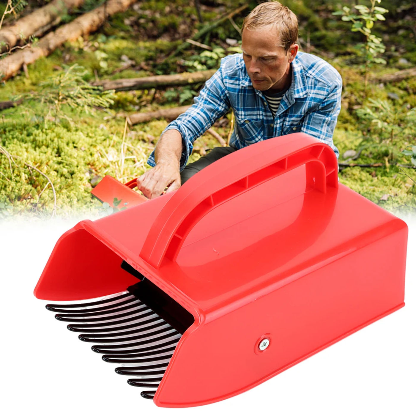 Description Picture 6 of itemBerry Picker Ergonomic Berry Pick Rake with Metal Comb Plastic Blueberry Picker Scoop with Ergonomic Handle for Blueberries
