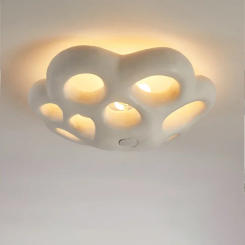 Minimalist Master Bedroom White Flower Ceiling Light New Nordic Designer Creative LED Decor Retro Hanging Lamps