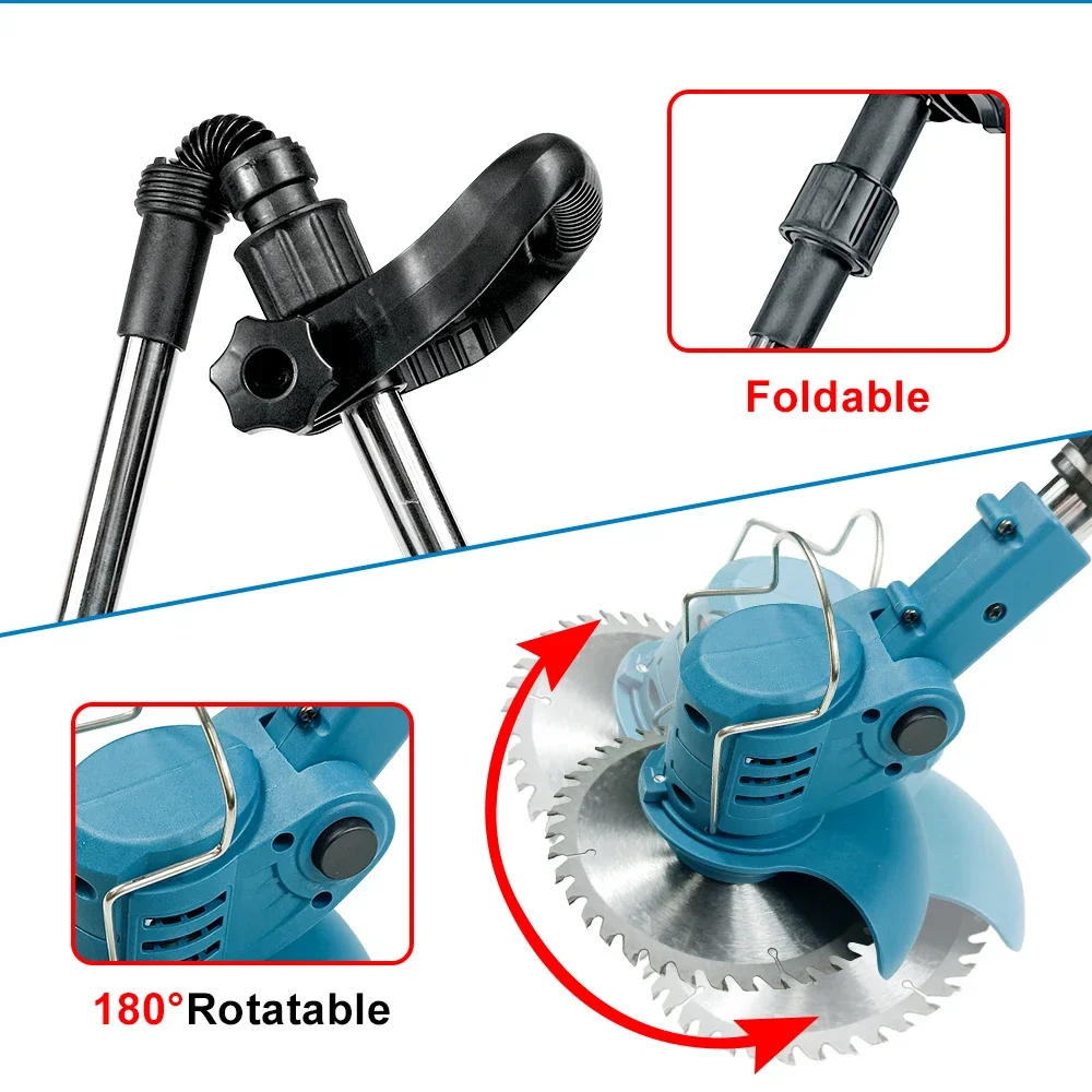 Description Picture 6 of itemKamolee Electric Lawn Mower Cordless Grass Trimmer Length Adjustable Cutter Household Garden Tools For Makita 18V Battery