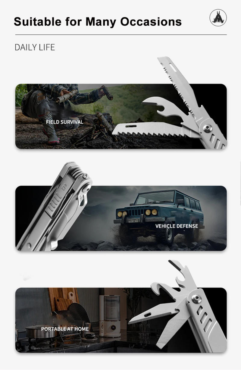 Description Picture 3 of itemCaressolove Multipurpose Folding Knife EDC Outdoor Tools Portable Multitool Pocket Knife Camping Scissors Saw survival Gadgets