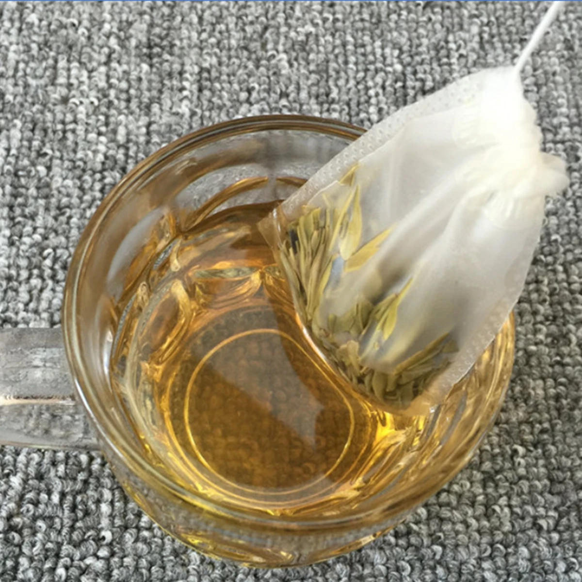 Description Picture 5 of item100Pcs Reusable Nylon Tea Bags for Loose Tea Empty Teabags Disposable Tea Bags with String Heal Seal Filter Herb Bags Teaware