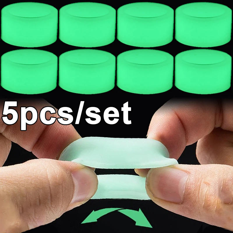 Description Picture 2 of item5pcs Luminous Fishing Rod Anti-skid Circle Silicone Handle Wrapping Belt Absorbing Sweat Belt Anti-Slip Tape Fishing Accessories