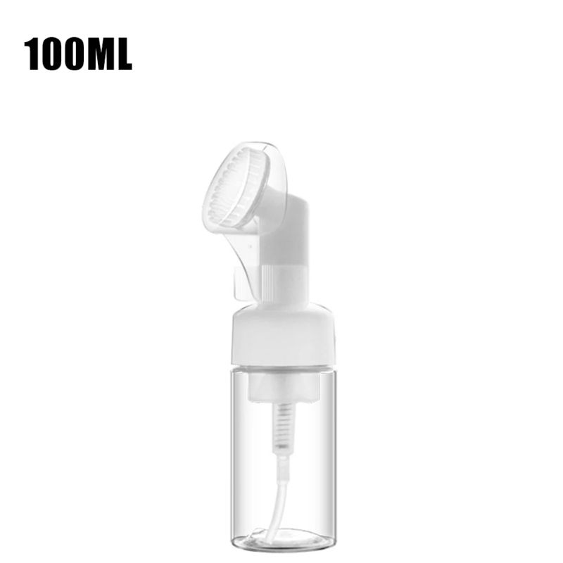 Description Picture 4 of itemMousse Liquid Dispenser Sparkling Bottle Cleanser Clean Plastic Portable Shiny Transparent Home Massage Brush Head