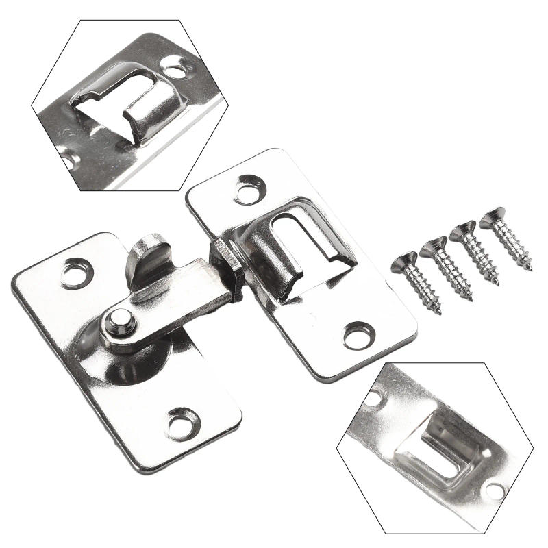 Description Picture 4 of itemStainless Steel Door Lock Bolts 90 Degree Angle Hook Lock Bolts Window Cabinet Locks Screws Right Angle Sliding Gate Lock