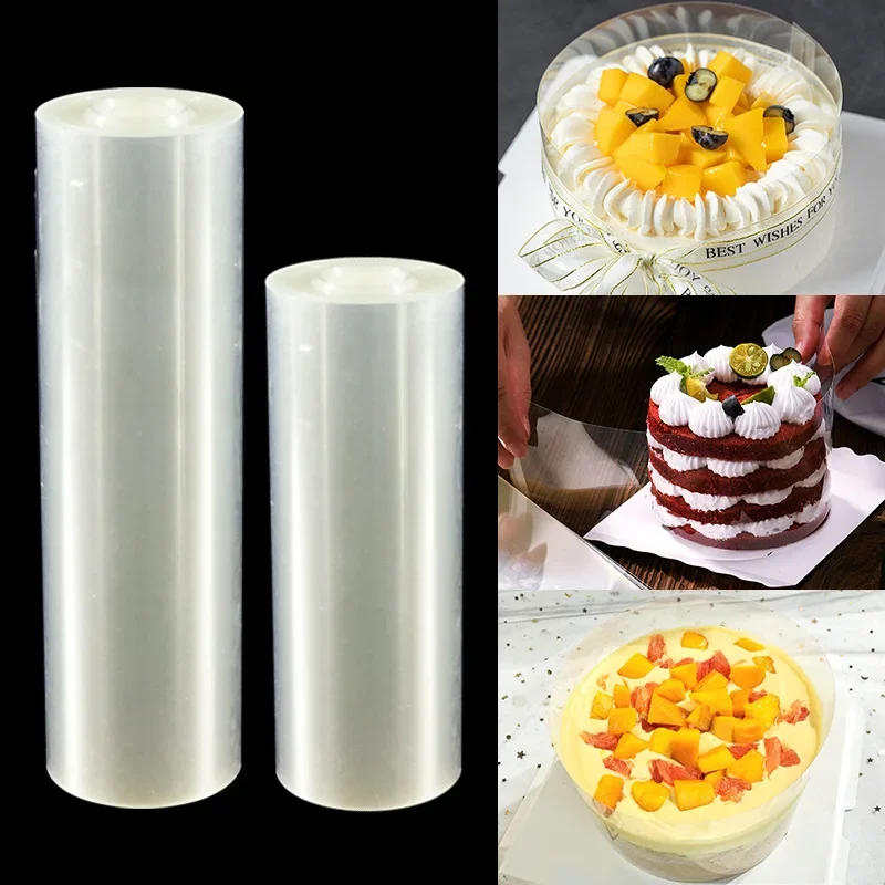 Description Picture 3 of item10M Acetate Roll Cake Collar Transparent Mousse Cake Surround Film DIY Chocolate Cake Decoration Tool Dessert Sheet Strip