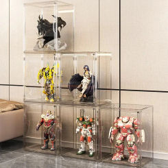 1/3PCS Handmade Blind Box Storage Display Rack Cartoon Animal Ornaments Transparent Display Box Bubble Transparent Box