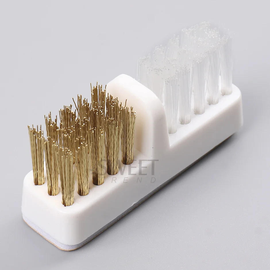 Description Picture 6 of item1pcs Electric Nail Grinding Head Cleaning Brush Portable Manicure Drills Bits Cleanser Dual Copper Wire Brush Clean Tools