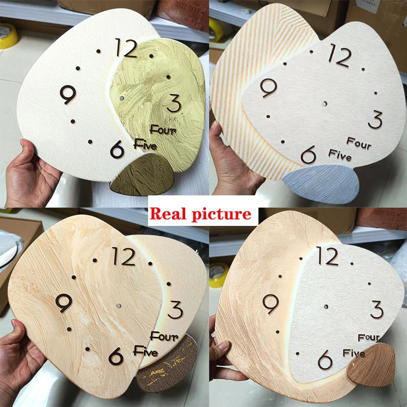 Description Picture 2 of item35CM Wall Clock Living Room Simple Modern Restaurant Creative Clock Hanging Table Hanging Wall Advanced Sense Mural Wall Lamp