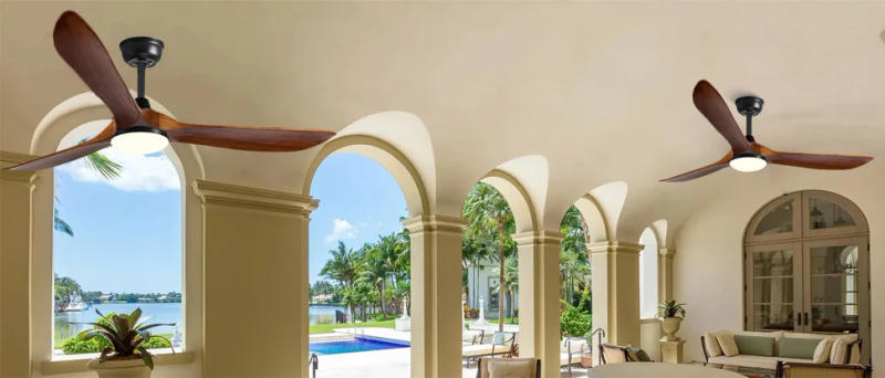 Description Picture 2 of itemHigh Power DC Motor, Remote Control with Light, Living Room, Dining Room, 3 Blades, Solid Wood Propeller, 52 Inch Ceiling Fan