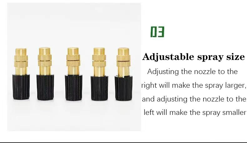 Description Picture 6 of item5-20M Garden Automatic Irrigation Kit Spray Atomizing Sprinkler Adjustable Watering System Misting Cooling Nozzle System
