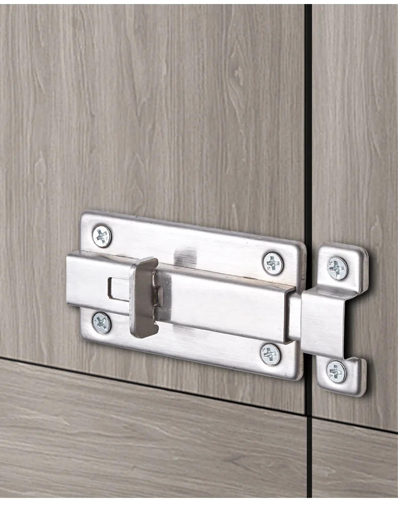 Description Picture 4 of itemAnti-theft Stainless Steel Door Latch Hasp Buckle Bolt Hotel Office Door Security Lock Wooden Gate Window Home Improvement